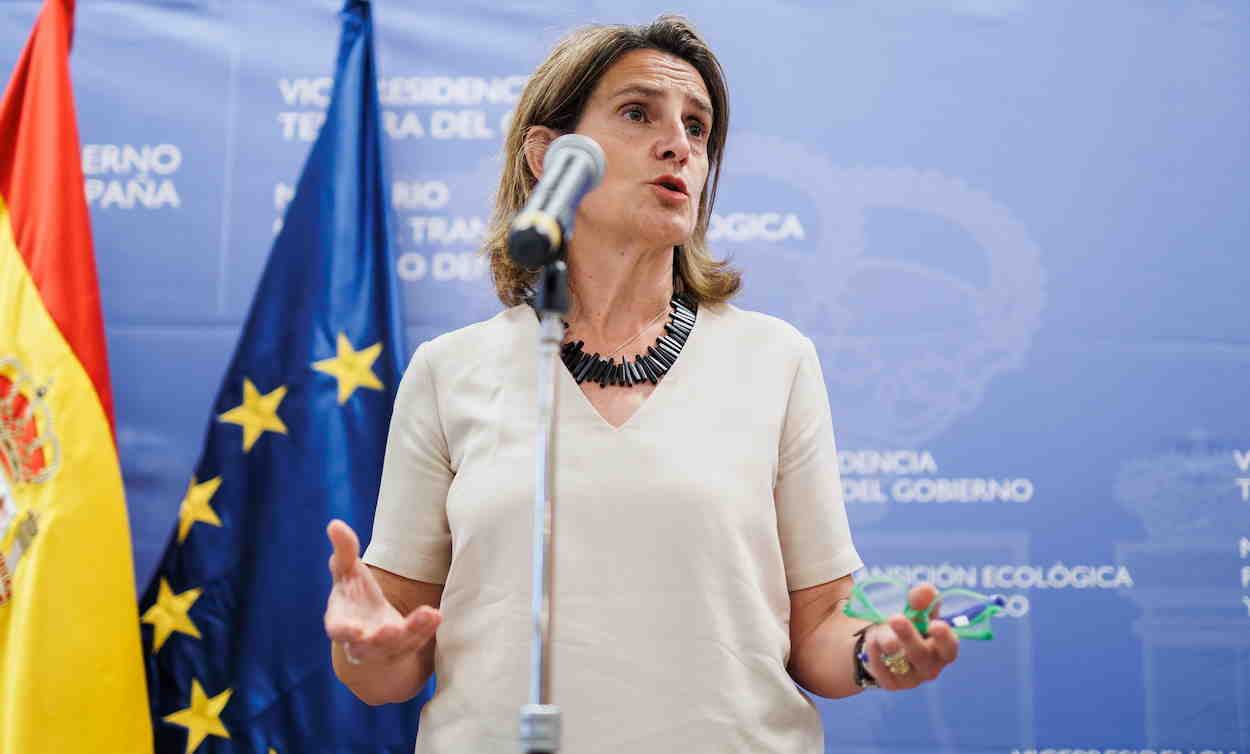 Teresa Ribera, vicepresidenta tercera y ministra de Transición Ecológica y Reto Demográfico en un acto anterior. Europa Press