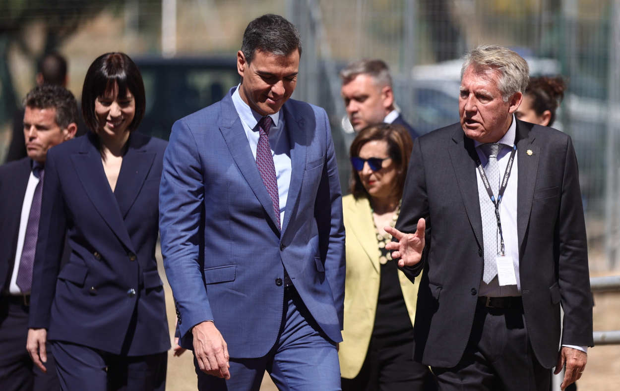 El presidente del Gobierno, Pedro Sánchez, clausura el acto de presentación del PERTE Aeroespacial. Europa Press