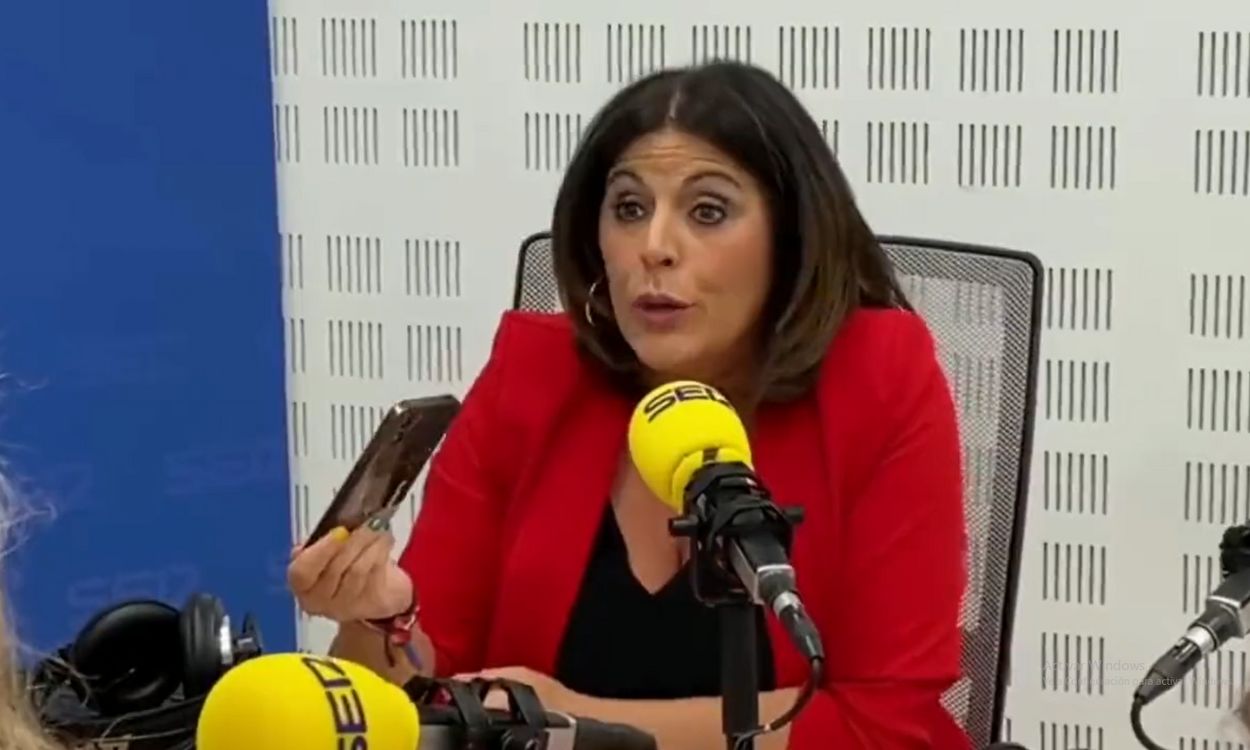 Ángeles Ferriz, diputada del PSOE en el Parlamento de Andalucía, en un debate de la Cadena Ser