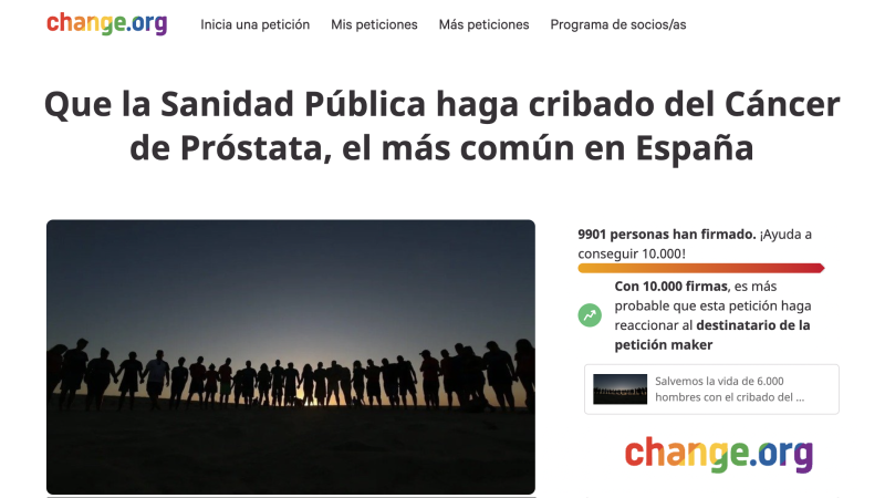 petición en change.org para la prevenciçón del cáncer de próstata 9900