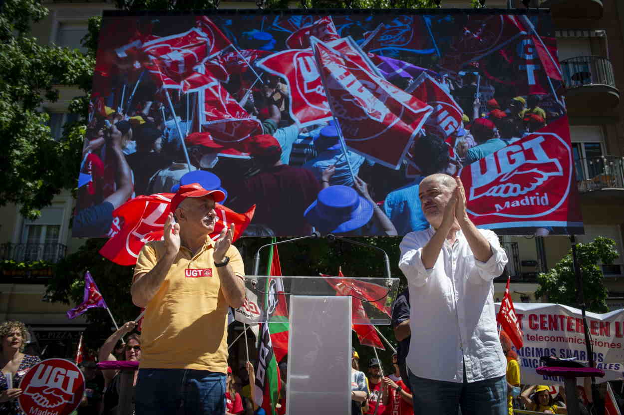 Otoño caliente sindical: Pepe Álvarez, secretario general de UGT, y Unai Sordo, secretario general de CCOO. EP