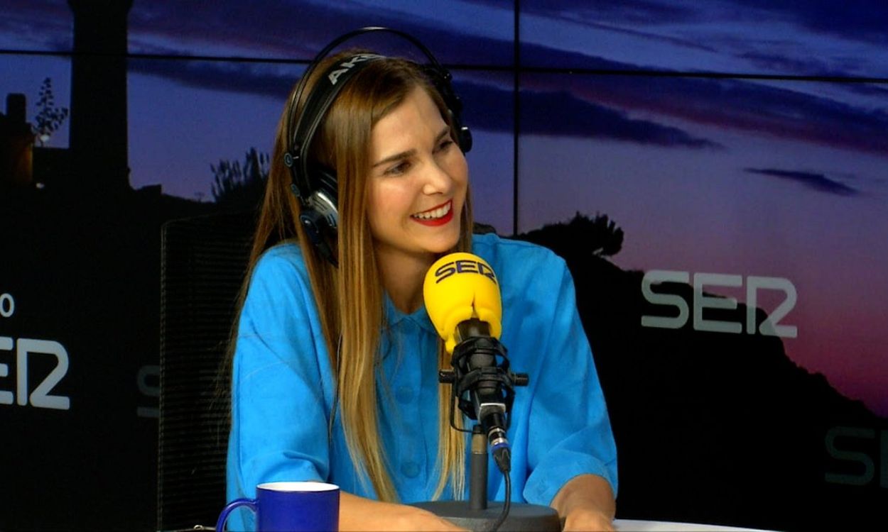 La actriz Natalia Sánchez en una entrevista. Cadena SER.