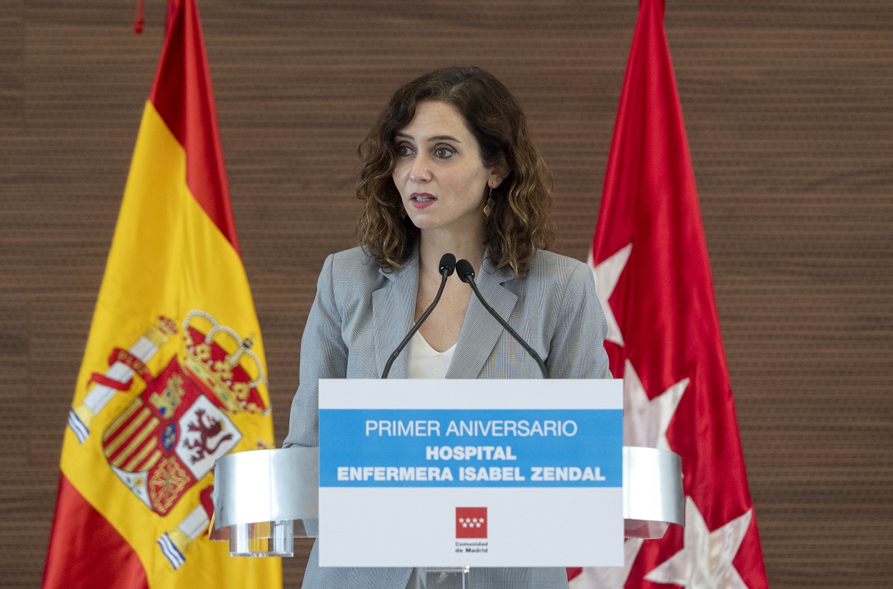 Isabel Díaz Ayuso en el Hospital Isabel Zendal. Europa Press