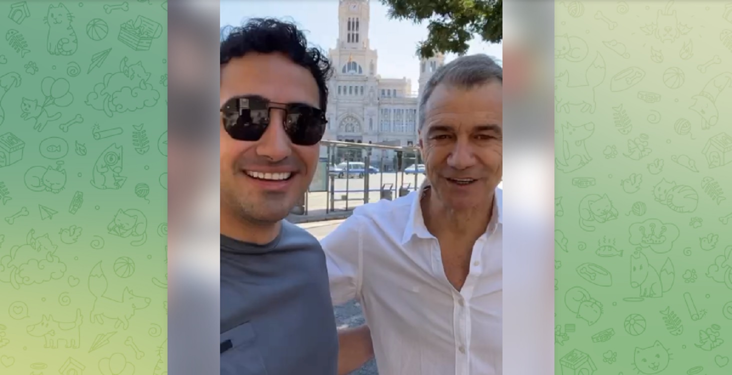 Alvise Pérez y Toni Cantó. Fuente: Telegram.