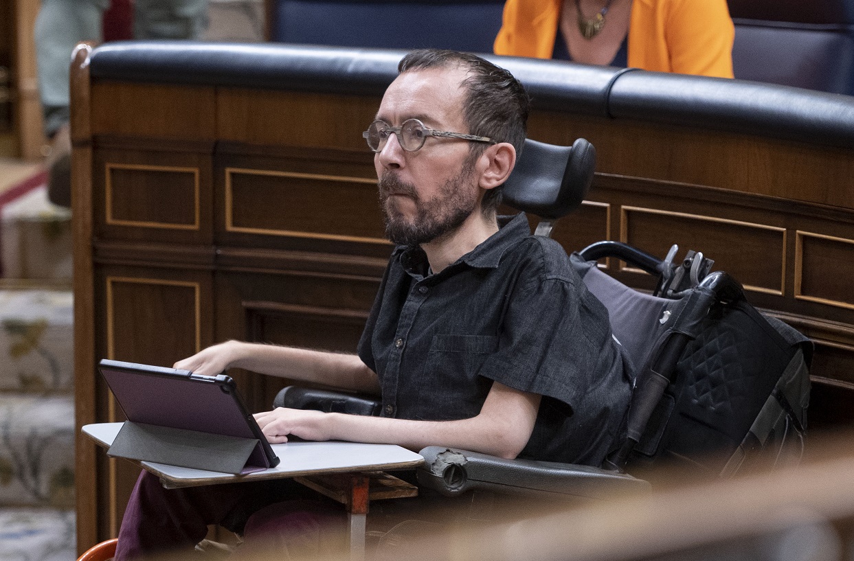 Pablo Echenique afirmó que Unidas Podemos va a estar "muy vigilante" con la banca y las eléctricas. Europa Press