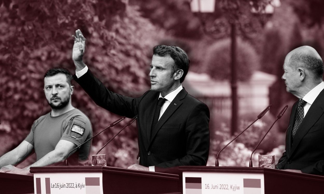 Macron, Scholz y Zelenski desde Kiev (Ucrania). EP.