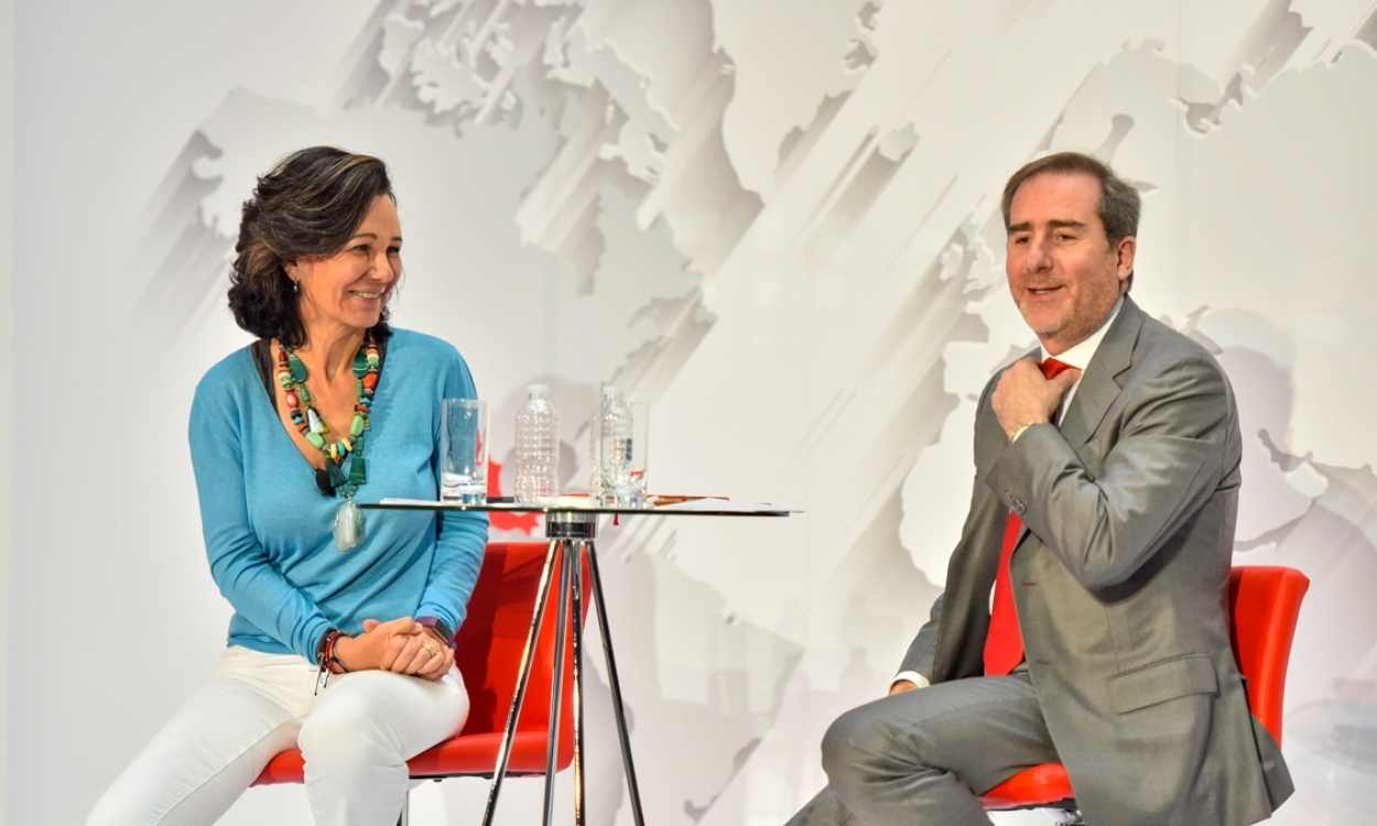 Ana Botín, presidenta de Banco Santander, y Héctor Grisi, futuro CEO de la entidad 