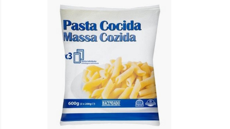 Pasta cocida ultracongelada. Mercadona