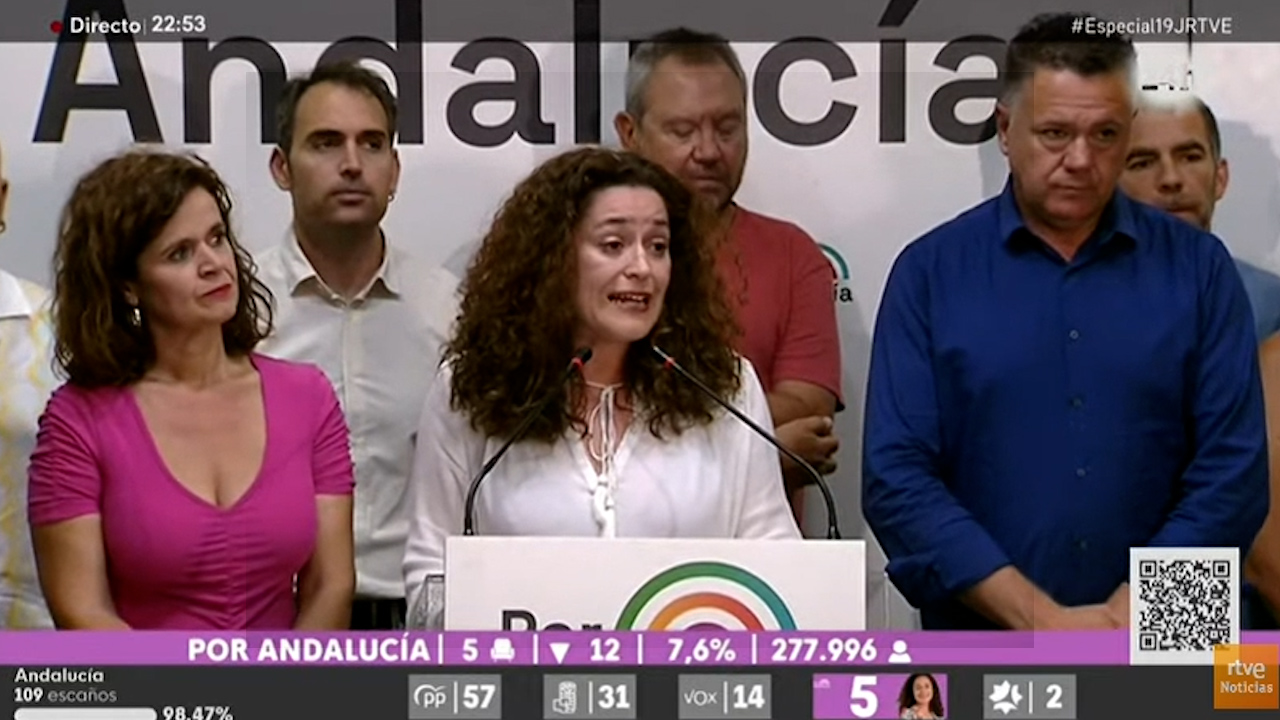 La división de la izquierda fractura sus opciones: "Con los mismos votos que Por Andalucía y Adelante juntos, Vox saca el doble de escaños"