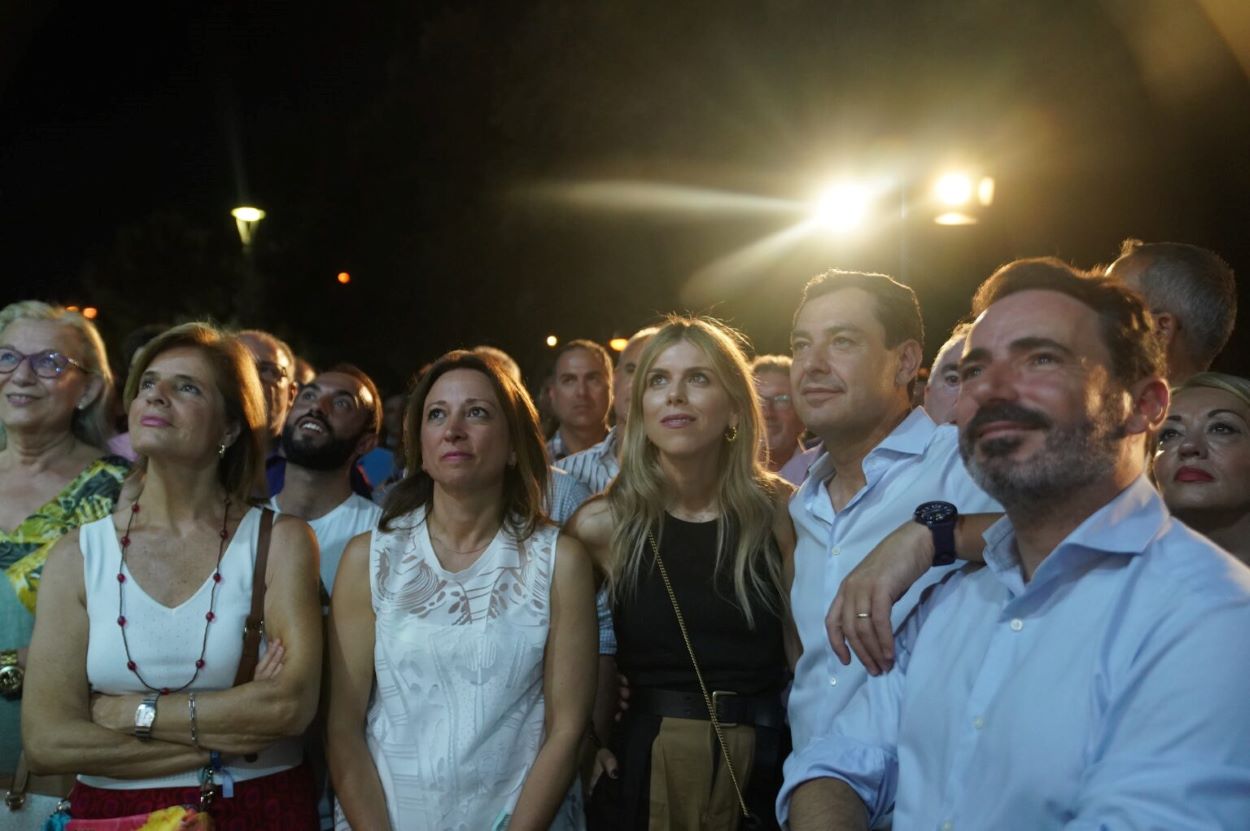 Juan Manuel Moreno, en el acto de clausura de la campaña de su partido en Málaga. PP