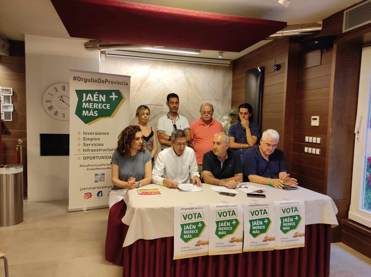 Rueda de prensa de Jaén Merece Más tras el pinchazo en las elecciones andaluzas. Europa Press