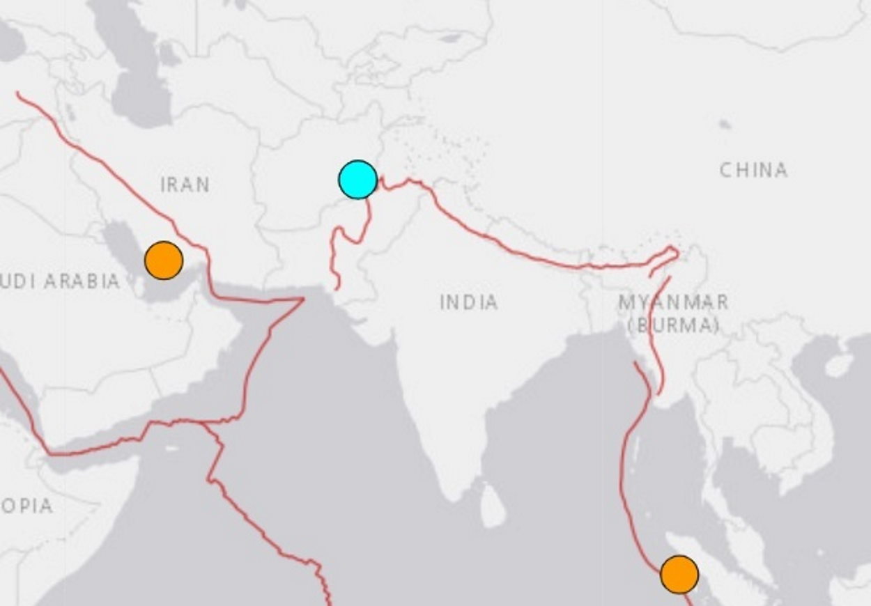 Mapa esquemático del terremoto que ha acabado con la vida de 280 personas en Afganistán. Europa Press.