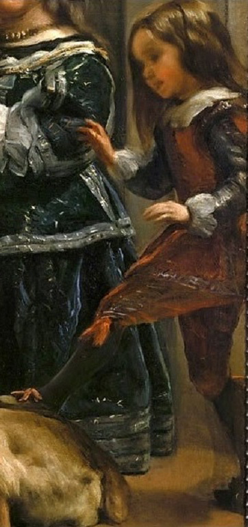Nicolasito Pertusato, pintado por Velázquez en las Meninas, consiguió ser ayuda de cámara de su majestad y el título de don en 1675 siendo conocido desde entonces como “Don Nicolás”.