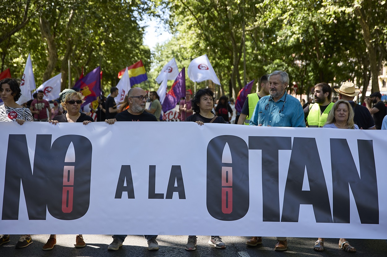 Manifestación contra la Cumbre de la OTAN en Madrid. EP.