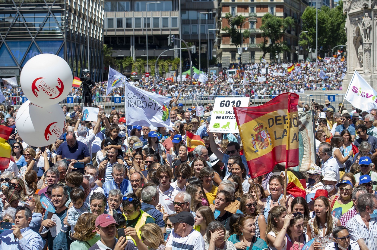 Manifestación contra la ley del aborto y el proyecto "totalitario" del Gobierno. EP.