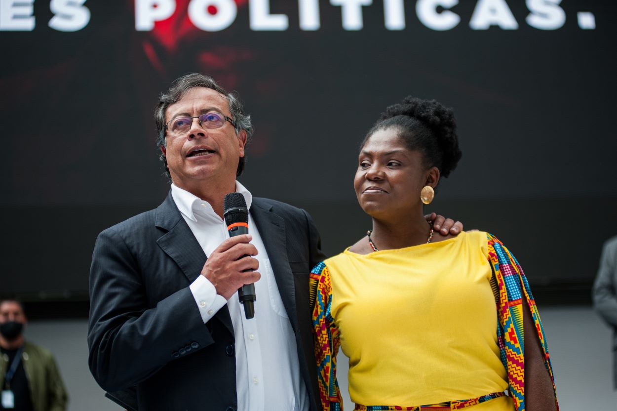 El presidente colombiano de izquierda Gustavo Petro y su compañera de fórmula, Francia Márquez. EP.