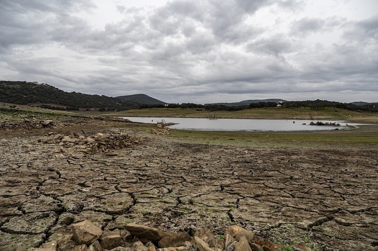 Un embalse afectado por la sequía.