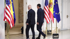 Joe Biden y Pedro Sánchez en Moncloa. EP