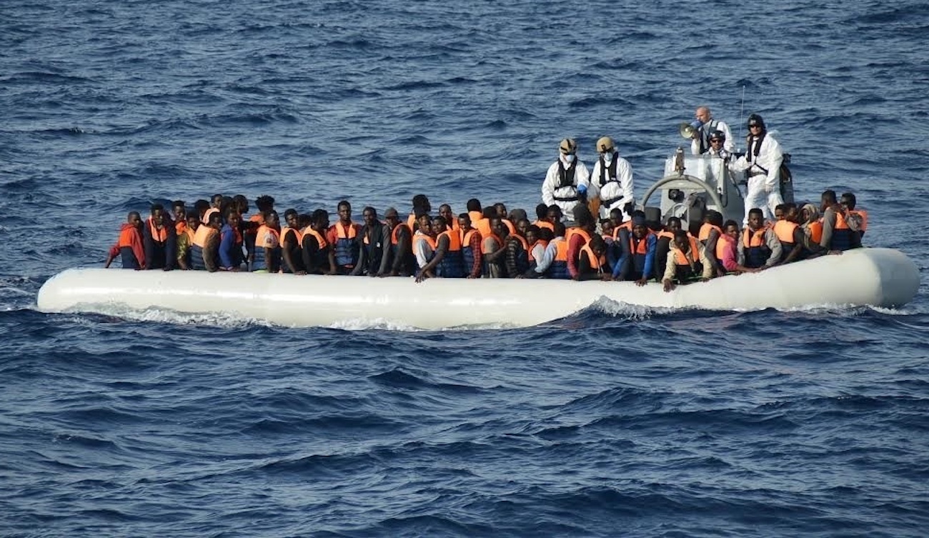 Inmigrantes rescatados en el mar. Archivo EP. 