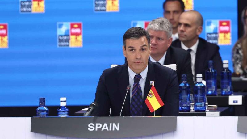 El presidente del Gobierno, Pedro Sánchez, en la Cumbre de la OTAN. EP