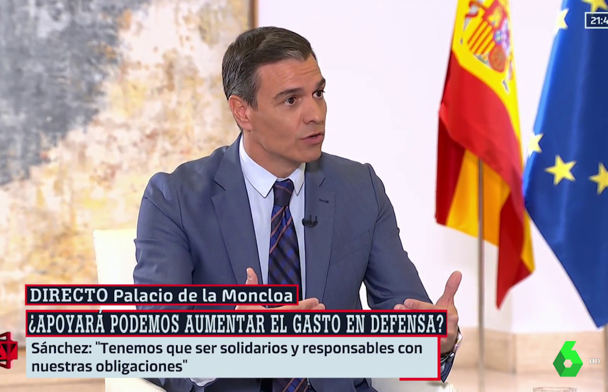 Sánchez en la entrevista pidió una "reflexión profunda". laSexta