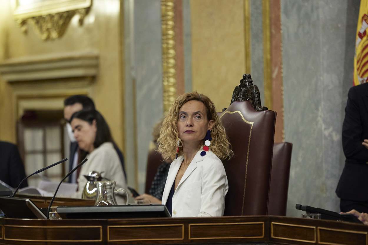 La presidenta del Congreso, Meritxell Batet, en una sesión plenaria, en el Congreso de los Diputados