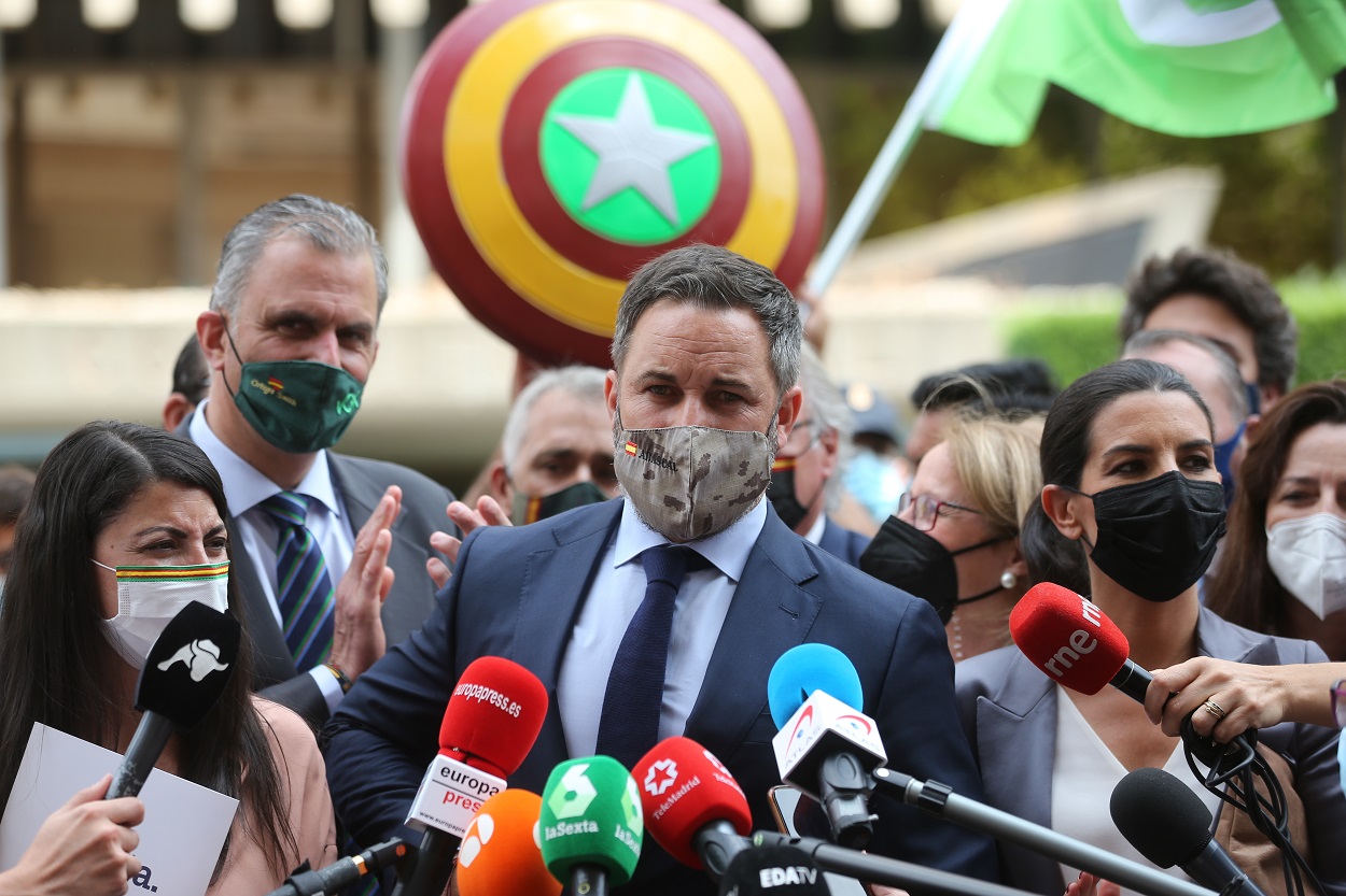 Santiago Abascal, Macarena Olona, Javier Ortega Smith y Rocío Monasterio en una foto de archivo. EP