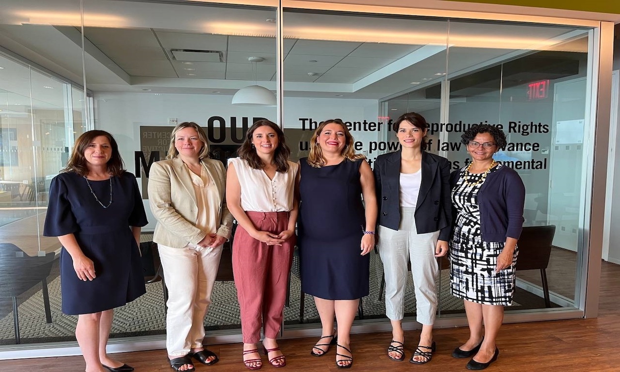 Irene Montero en el Center for Reproductive Rights, en Nueva York. EP