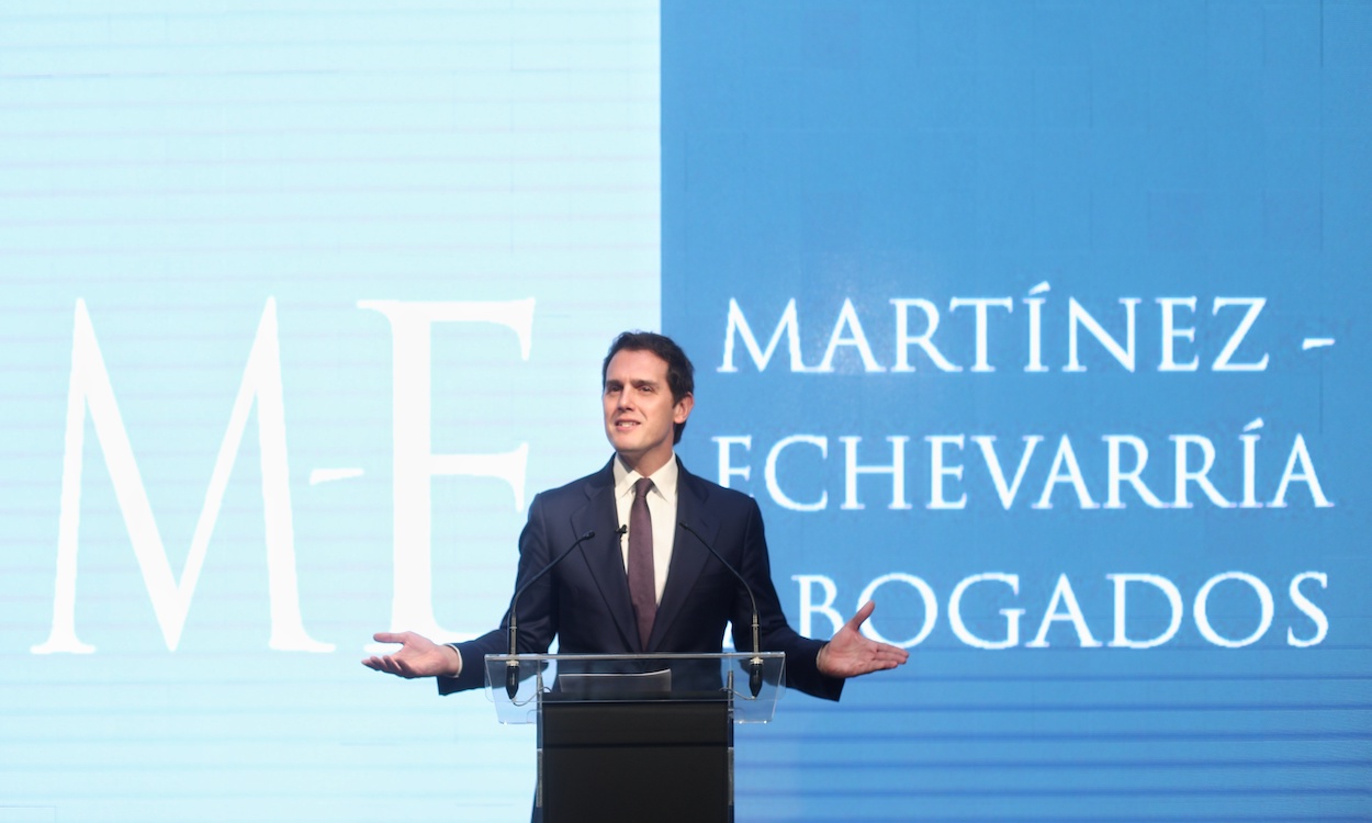 El expresidente de Ciudadanos, Albert Rivera, en una imagen de archivo cuando fichó por el despacho de abogados Martínez Echevarría. EP