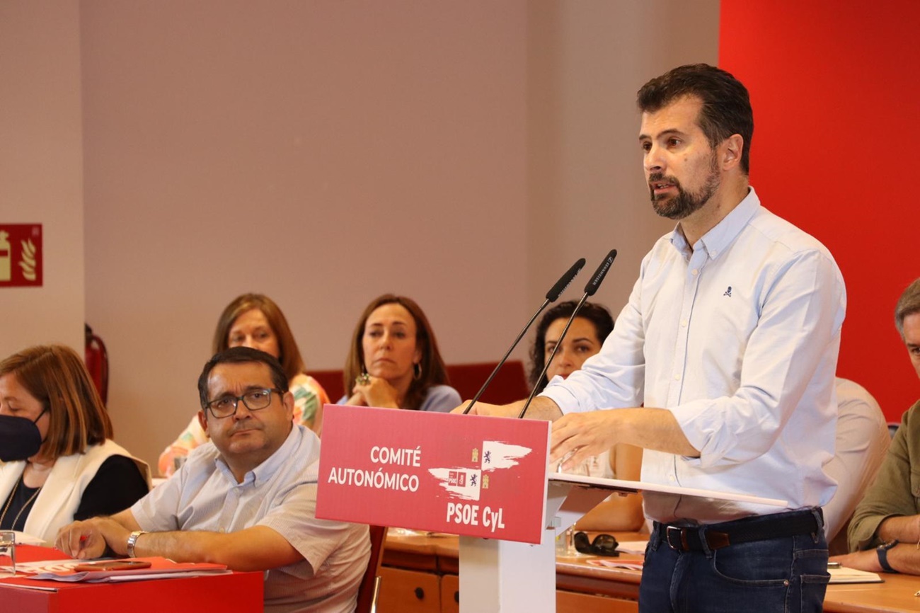 Luis Tudanca durante su intervención en el Comité Regional