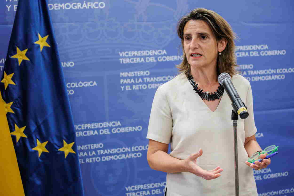 La vicepresidenta tercera del Gobierno y ministra para la Transición Ecológica y el Reto Demográfico, Teresa Ribera. Europa Press