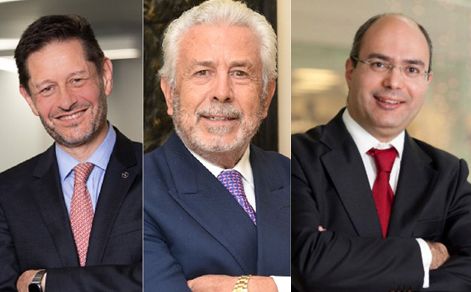 Enrique Murguía Pozzi, de Grupo Financiero Aserta; Antonio Morera Vallejo, de MIC Insurance; y Nuno Oliveira Matos de Abarca Companhia de Seguros. SERVIMEDIA