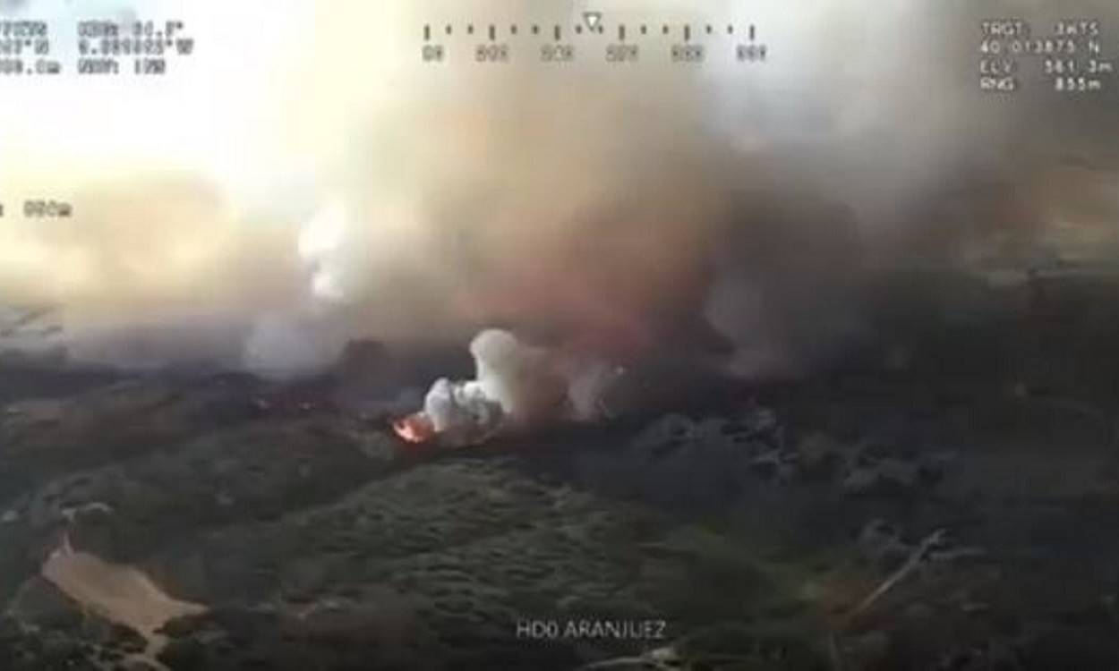 Imagen del incendio forestal en Aranjuez. EP