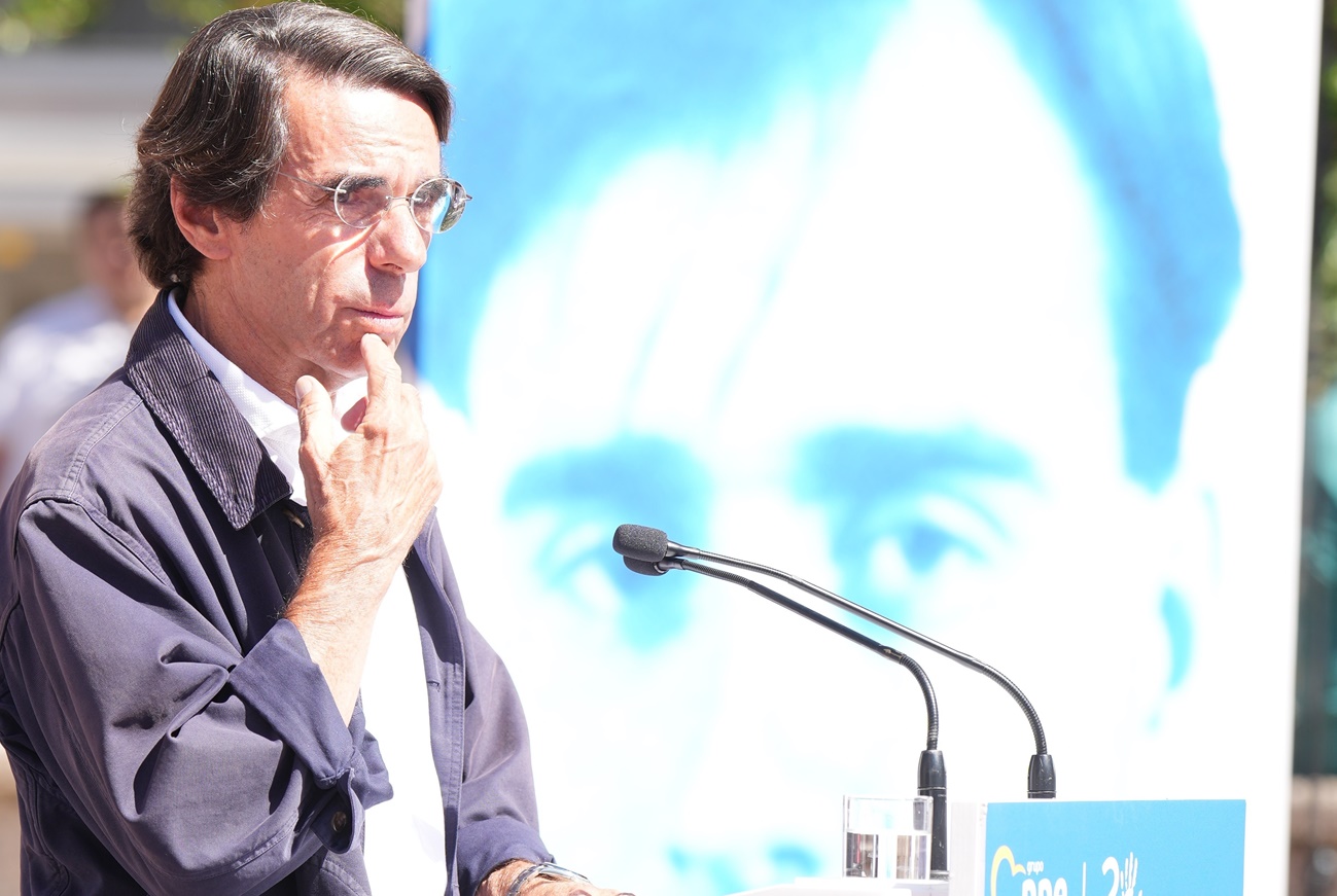 José María Aznar interviene en el homenaje a Miguel Ángel Blanco con motivo del 25 aniversario de su muerte. EP