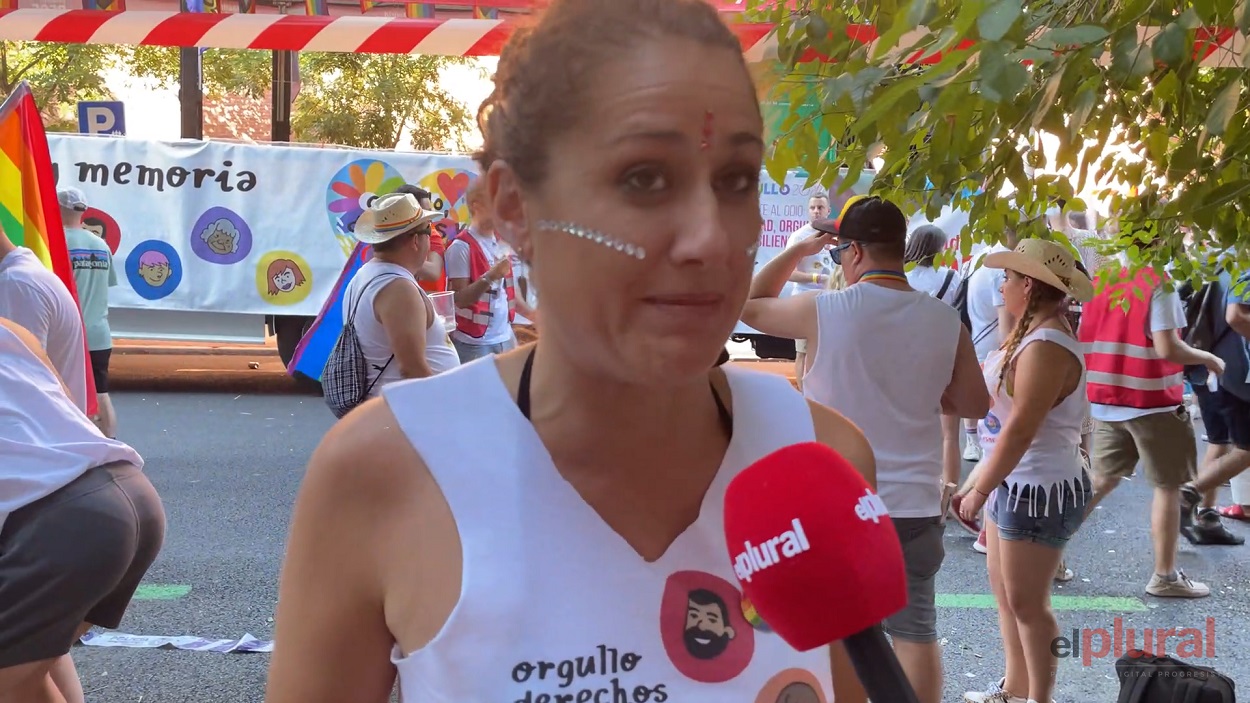 Enma López, concejala del Ayuntamiento de Madrid, en la Manifestación del Orgullo de 2022. ElPlural.com