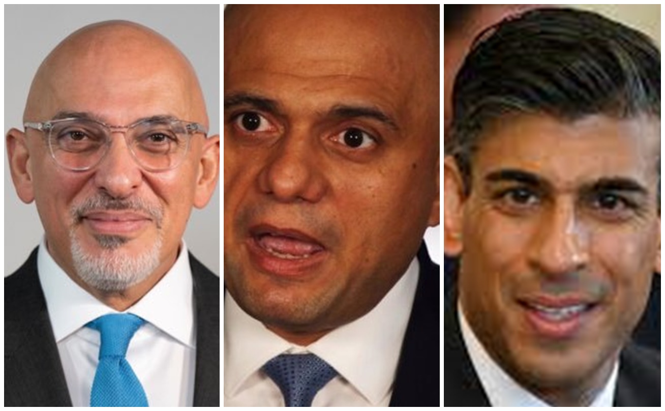 Nadhim Zahawi, Sajid Javid y Rishi Sunak