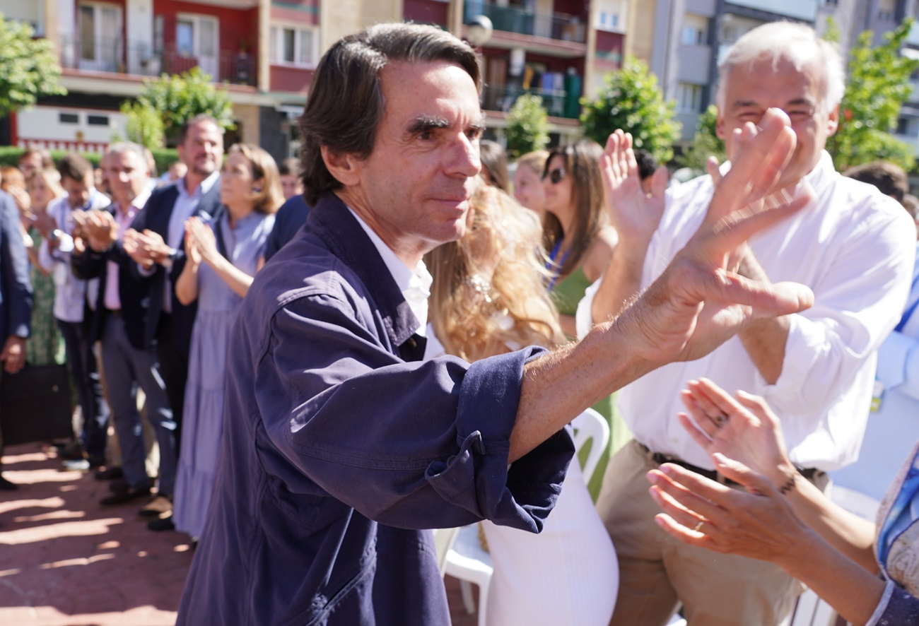 José María Aznar, durante un homenaje a Miguel Ángel Blanco, el 9 de julio de 2022. EP