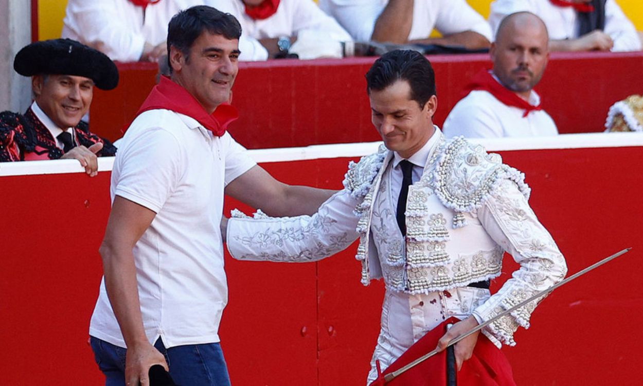 Jesulín de Ubrique y Daniel Luque, en la plaza de toros de Pamplona