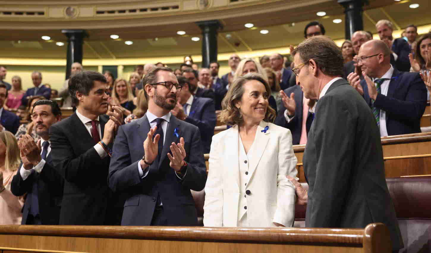 Alberto Núñez Feijóo, durante la primera jornada de la 26 edición del Debate sobre el Estado de la Nación.