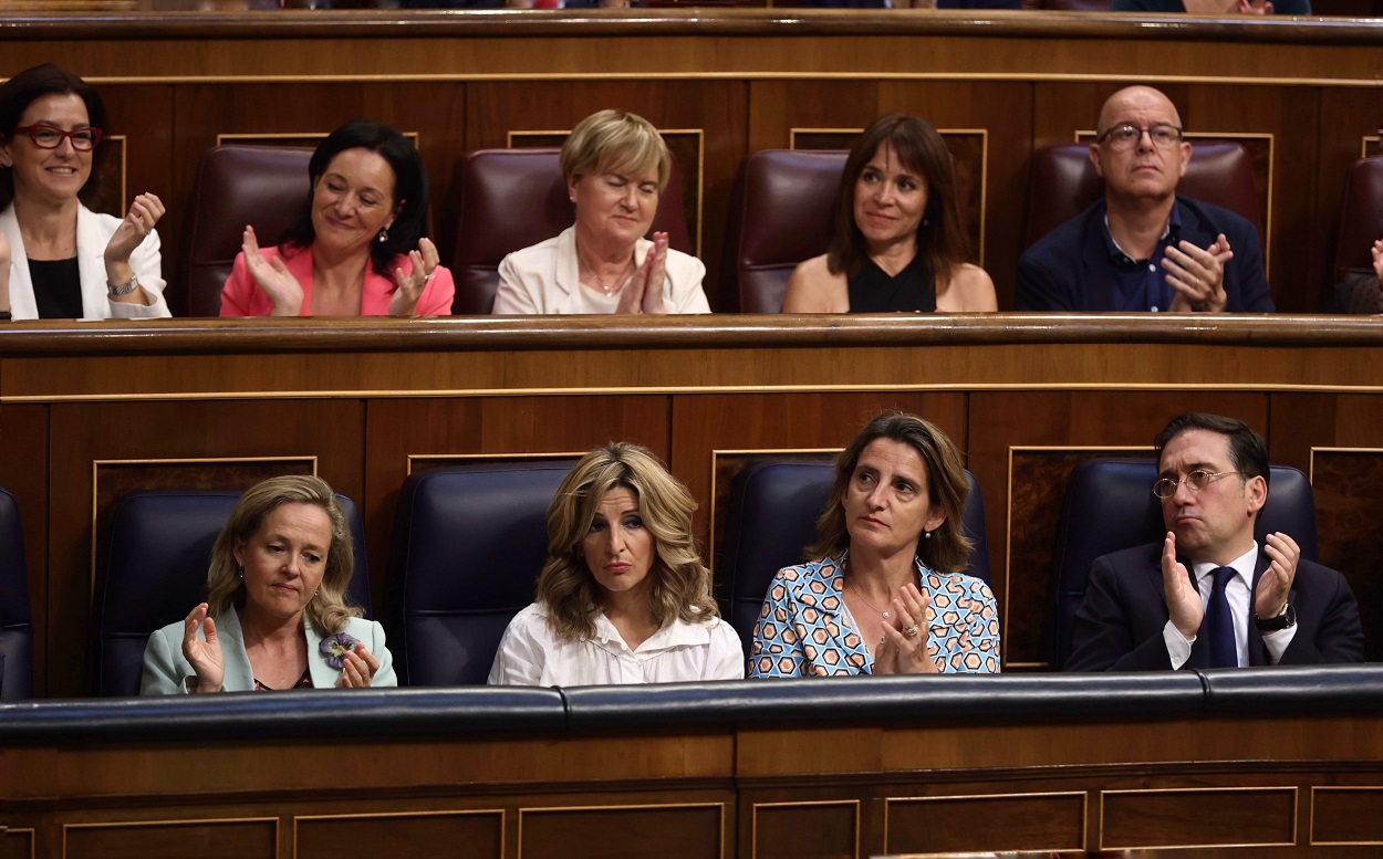 Yolanda Díaz durante el Debate del Estado de la Nación. EP.