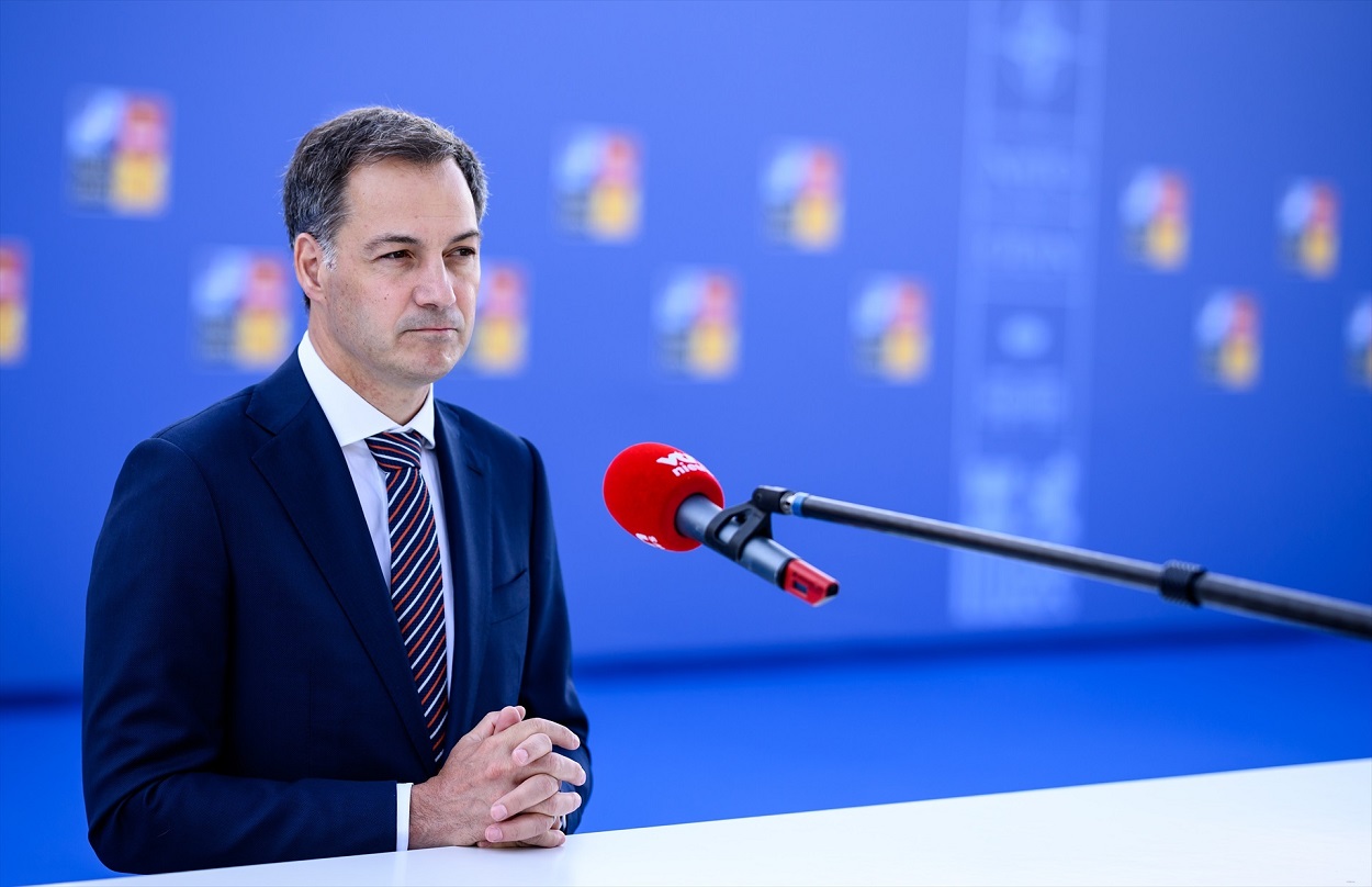 Alexander de Croo durante la cumbre de la OTAN celebrada en Madrid. EP.