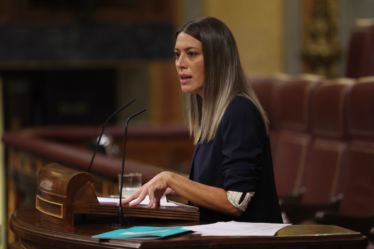 La portavoz de Junts per Catalunya, Míriam Nogueras, en el Congreso de los Diputados. EP