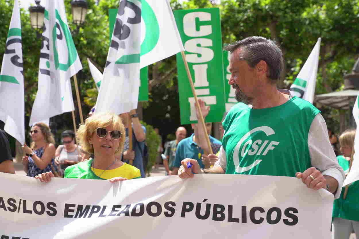 Concentración de CSIF en Logroño