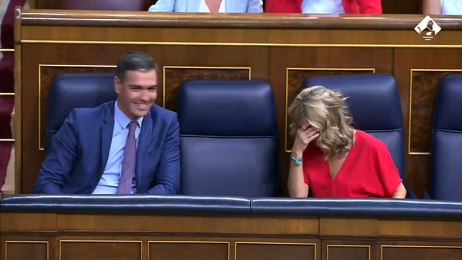 Yolanda Díaz y Pedro Sánchez en el Congreso. EP.