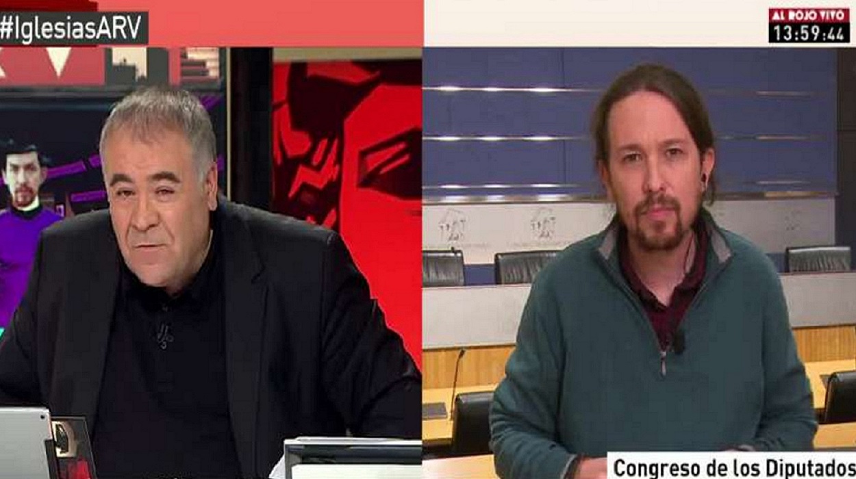 El presentador de Al Rojo Vivo, Antonio García Ferreras, y el exdirigente de Podemos, Pablo Iglesias