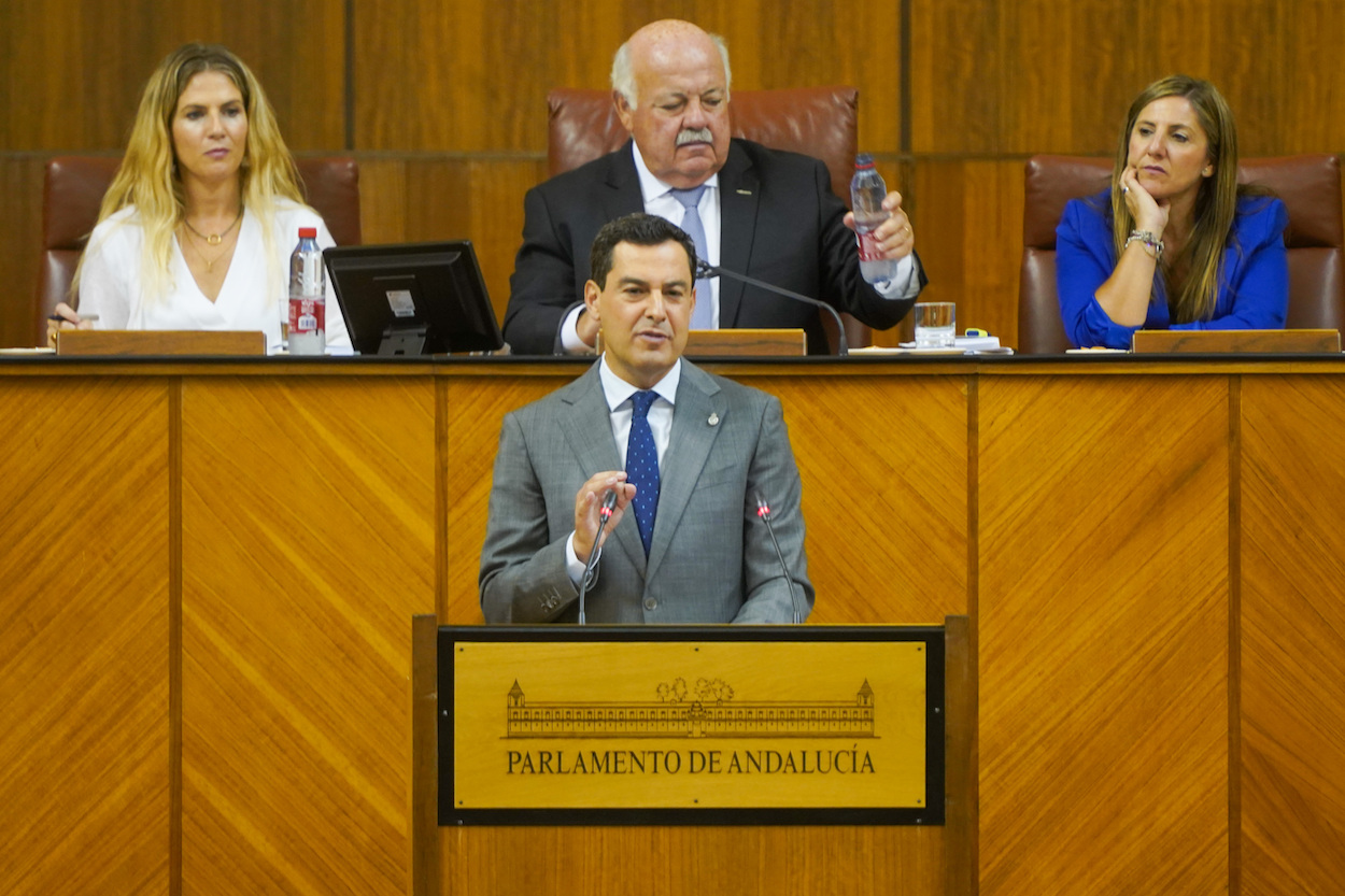 Primera jornada del debate de investidura del presidente de la Junta de Andalucía de la XII legislatura con la intervención del candidato del PP A, Juanma Moreno EDUARDO BRIONES