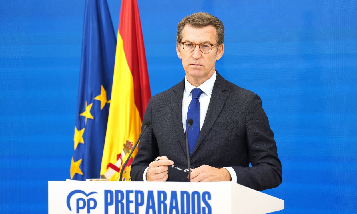 El presidente del PP, Alberto Núñez Feijóo