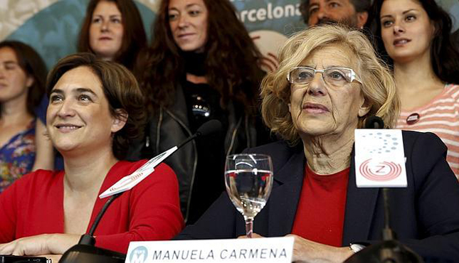 Manuela Carmena se suma al "no a la guerra"
