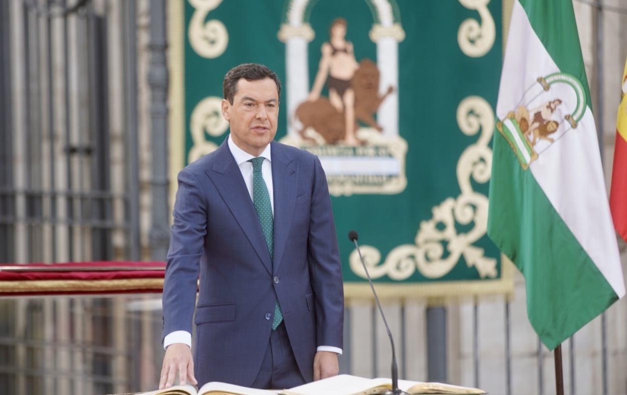 Juanma Moreno toma posesión como presidente de la Junta de Andalucía de la XII legislatura. EDUARDO BRIONES