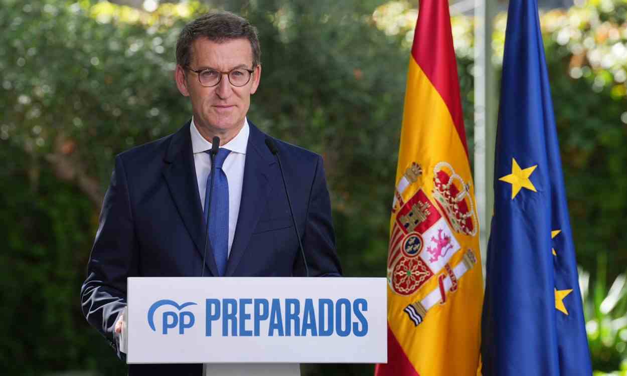 Alberto Núñez Feijóo, presidente del PP, hace balance del curso político. PP